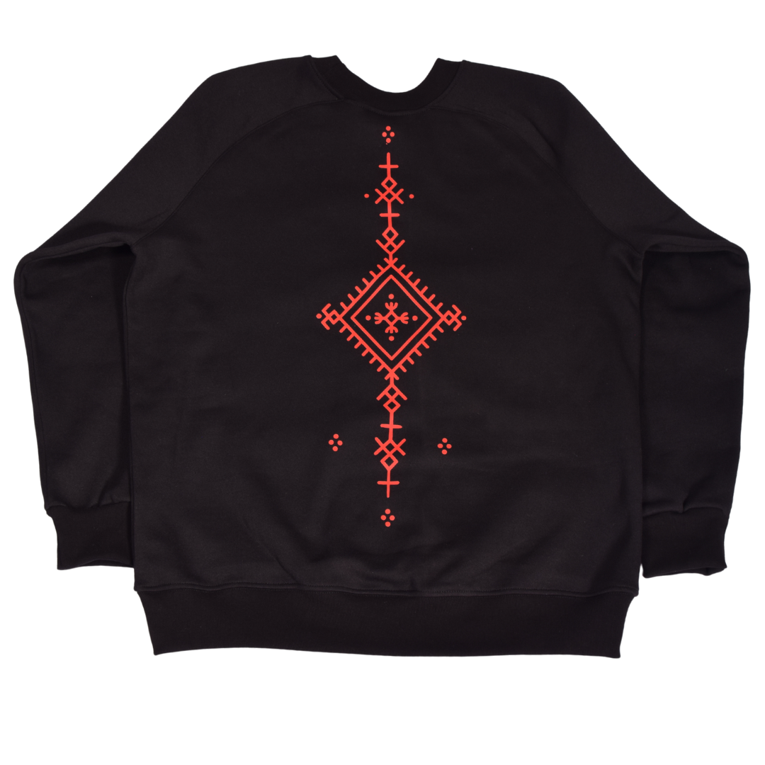 Washm Black Sweatshirt - Red - Unisexe